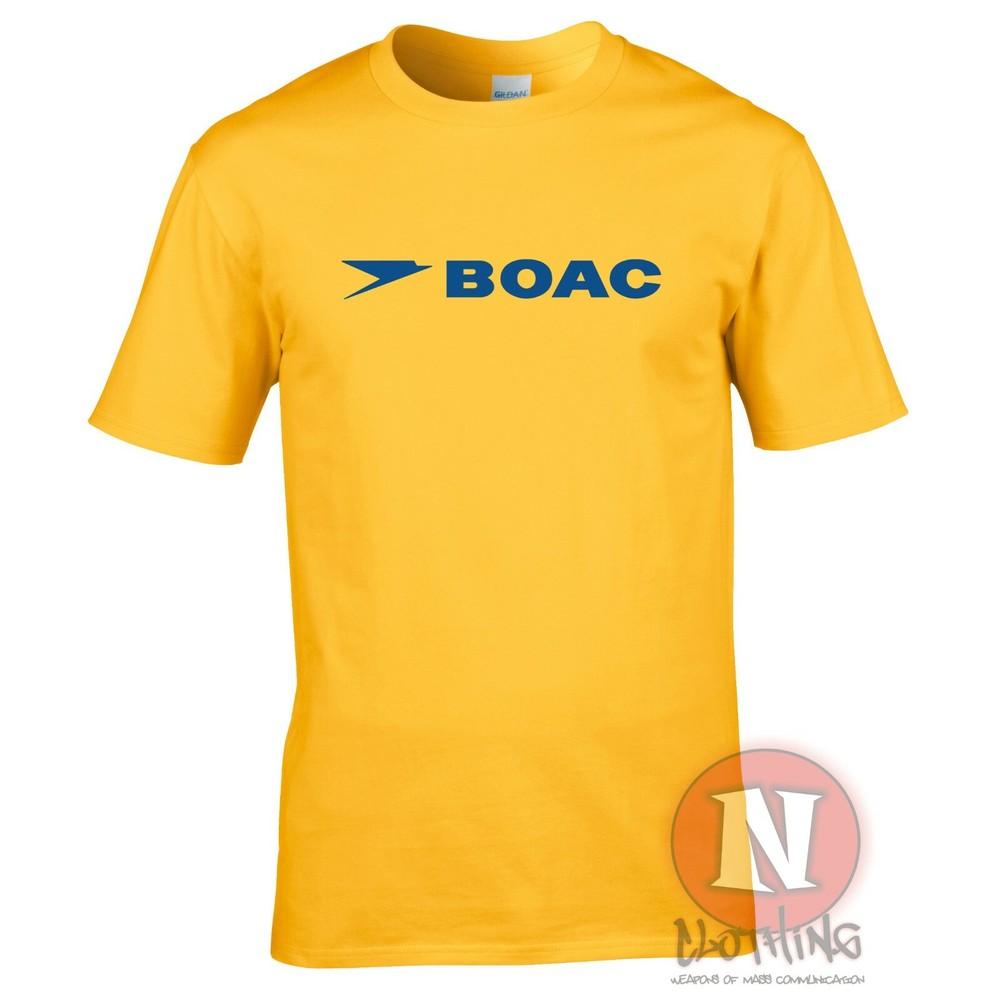 Boac TShirt Classic Logo Airline Brand New Flight Crew Teeshirt Airport