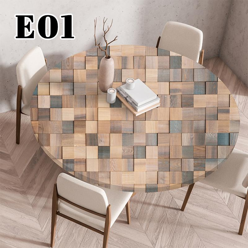 60/90/120Cm Wasserdichte Runde Tischdecke Ölfest Tischschutz Einstellbar Küche Esszimmer Hochzeitsparty Tischdecke Heimdekoration