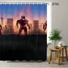 Spider-Man Black Red Gold Suit Waterproof Shower Curtain For Superhero Bathroom Decor