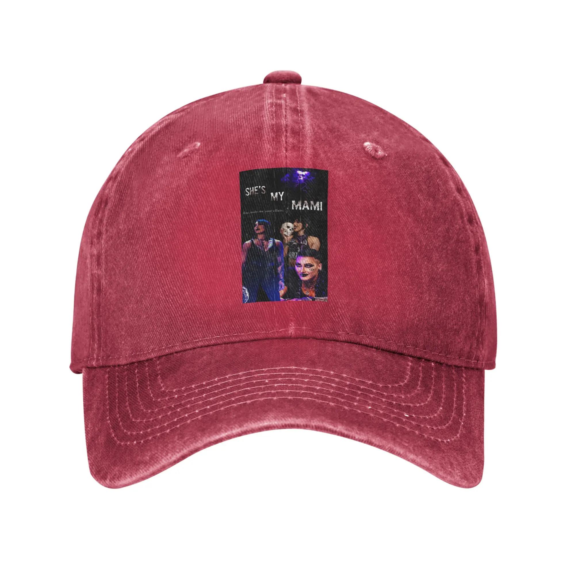 She Is My Mami Rhea Ripley Bootleg Wrestler Denim Cap Casual Baseball Caps Adjustable Hat Summer Unisex Baseball Hats One Size