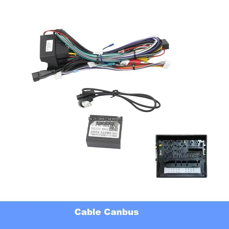 Compatible Power Cable Protocol Box for 2016-2022 Volkswagen Gol Android Navigation Faceplate