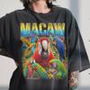 Vintage Macaw Shirt, 90s Bootleg Rap Tee, Tropical Parrot Graphic, Bird Lover Gift