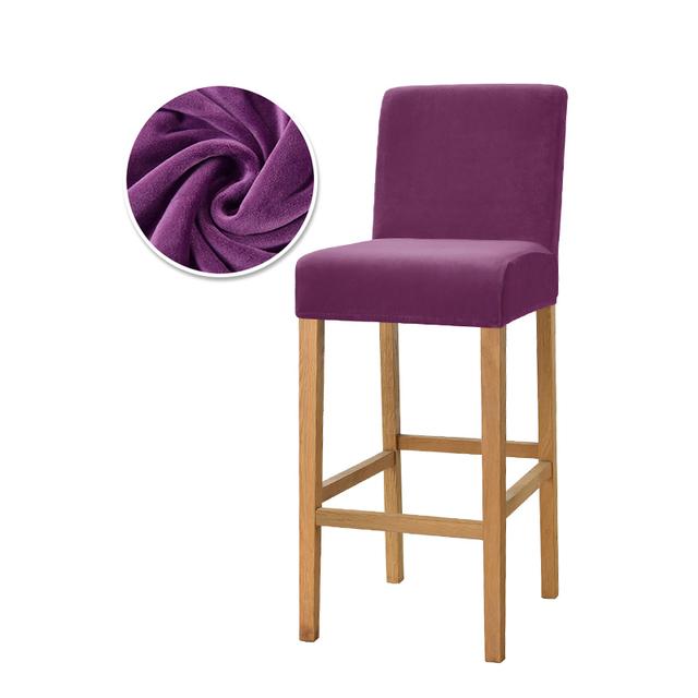 

Velvet Fabric Bar Chair Cover Elasticated High Stool Chair Protector Seat Covering For Hotel Banquet Wedding Party Dining Room for Home 1 Piece