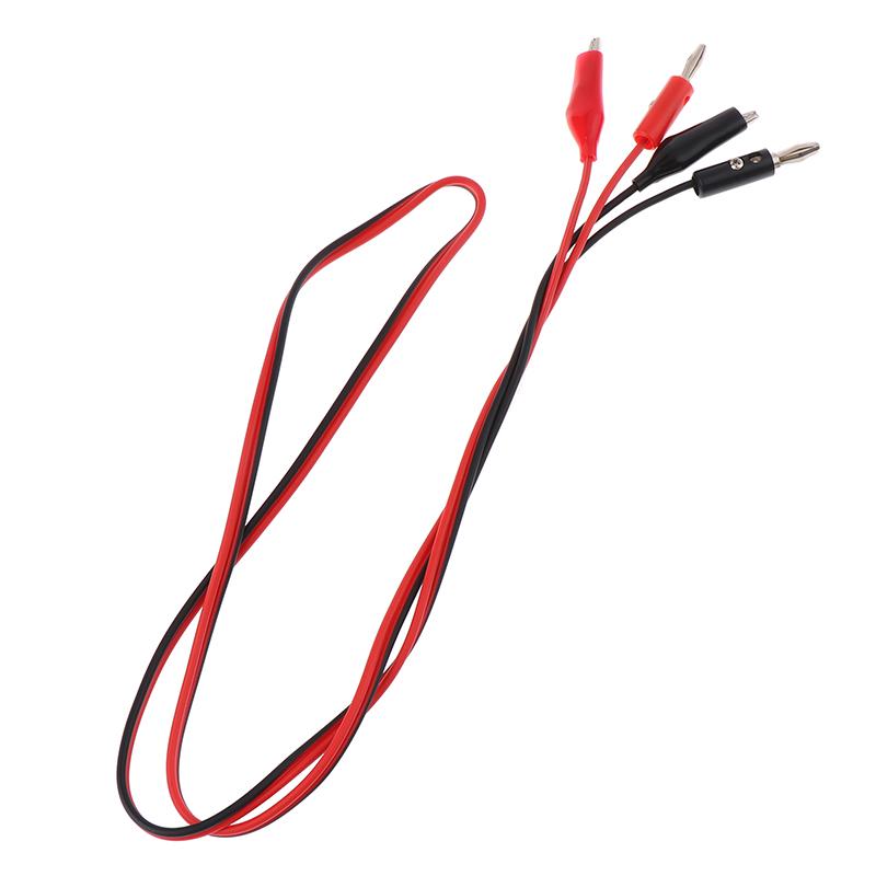1Pc Multi-Meter Test Leads Cable Line 100Cm Double Ends Banana Plug To Alligator Clip Electrical Connector Diy Tool