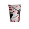 10Pcs Cup  Plate Bloodstain Paper Plate Cup Set Haunted House Props  Happy Halloween