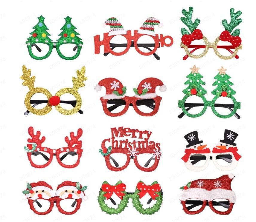 Unique Christmas Glasses Set For Festive Celebrations Includes 12 Cartoon Style Frames