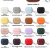 Applicable To Buds3 Bluetooth Headset Protective Cover, Solid Color Lychee Pattern Imitation Leather Hard Case Anti-drop Headset Protective Cover