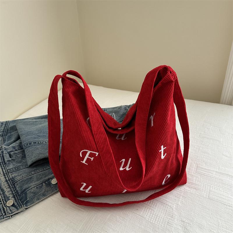 

Simple and fashionable shoulder bag, simple casual messenger bag 2024 summer new niche design large capacity tote bag червоний