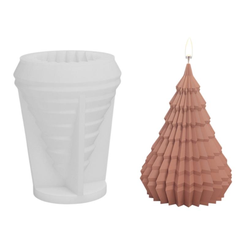 Delicate Christmas Tree Silicone Mold DIY Geometric Jewelry Holder Molds Aromatherapy Soap Casting Mould Handmade Gift