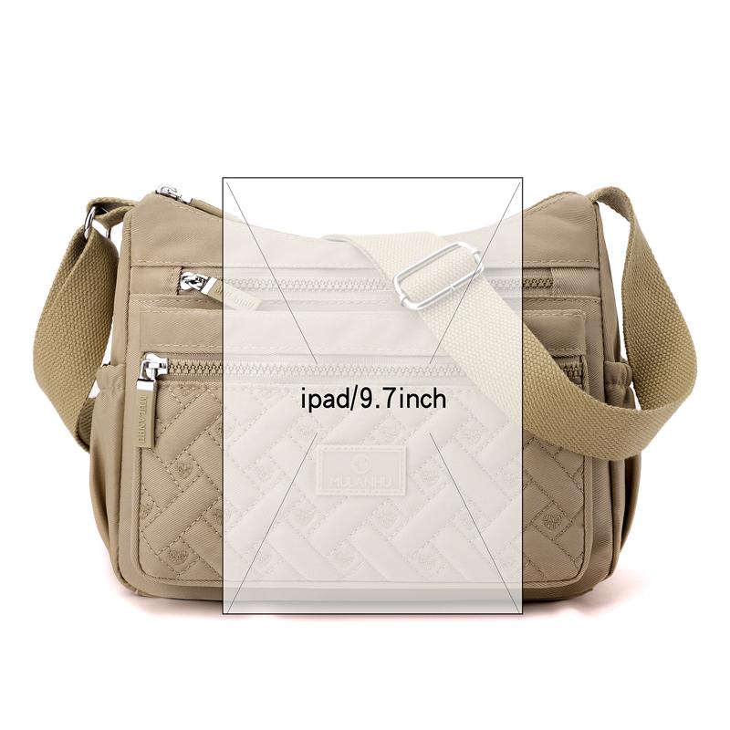 Multi-compartment Shoulder Bag Women's Crossbody Bag Large Capacity Nylon Mother Bag