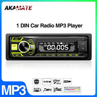 1Din MP3 Player Car Radio FM Radio Tuner Support Bluetooth AUX USB TF Card Multimedia Player Universal
