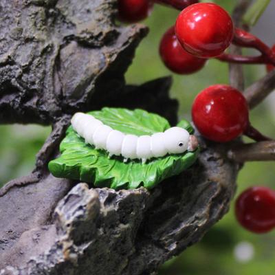 Caterpillar Zahradní ozdoba Odolná proti povětrnostním vlivům Zahradní umělecká dekorace Model hmyzu Venkovní dekorace Socha Pryskyřičná trávníková ozdoba
