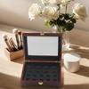 Wood Championship Ring Display Case for Multiple Sports Rings Jewelry Presentation Box Memorabilia Storage Organizer