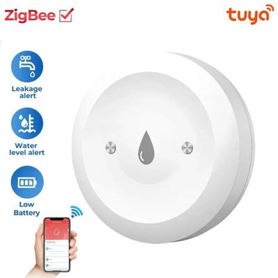 Tuya ZigBee WiFi Smart Water Sensor Water Flood Sensor Smart Life APP Remote Monitoring Flood Alarm Work with Zigbee Gateway