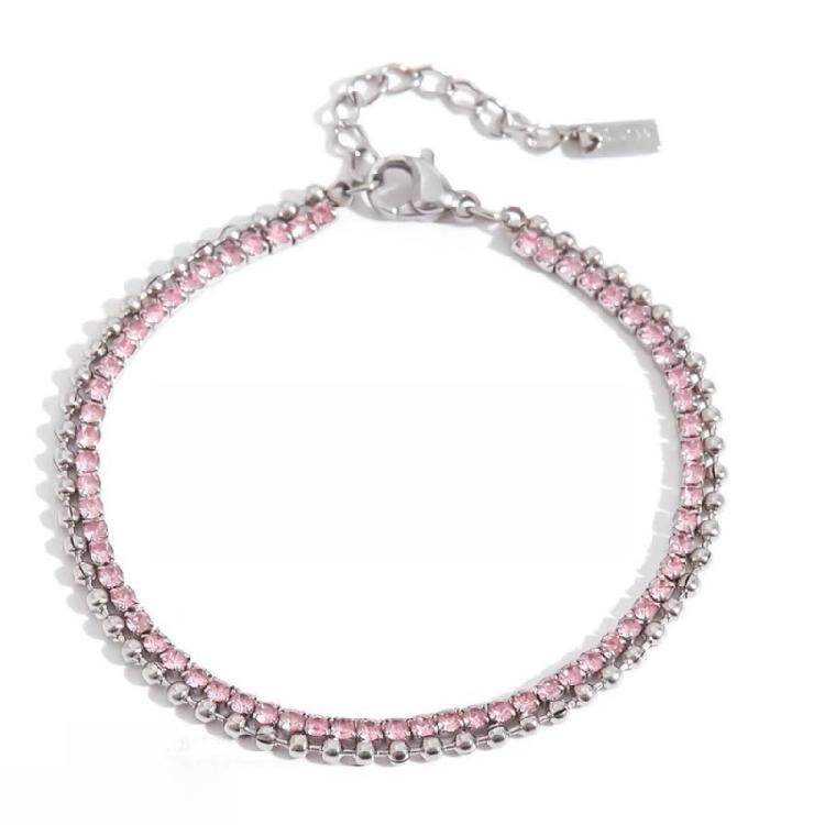 Contemporary Stainless Steel Paperclip Bracelet With Heart Charm Adjustable Stackable Jewelry