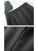2026 Winter Women's Gray A-Line Skirt: High-Waisted, Slimming, Lace-Pleated Short Skirt for Petites