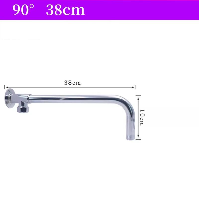 19-52cm Shower Head Extension Arm Wall Mounted Stainless Steel Rainfall Extend Pipe Tube Shower Holder Base Bathroom Accessories