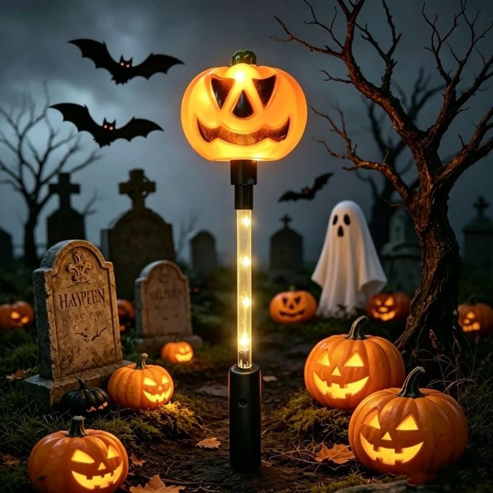 Flashing Lights Glow Stick Pumpkin Halloween Wands Halloween Party Light Up Wand Party Favors
