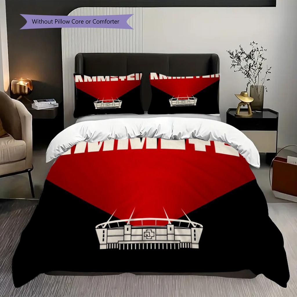 Rock Band Action Intense Performance Bedding (1 * duvet cover + 2 * pillowcase, without core) 2D Flat Bedding set Soft and comfortable