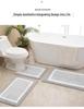 Black and White Minimalist Anti-slip Bathroom Foot Mat