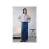 AZUL DENIM Overlap Long Skirt BLU