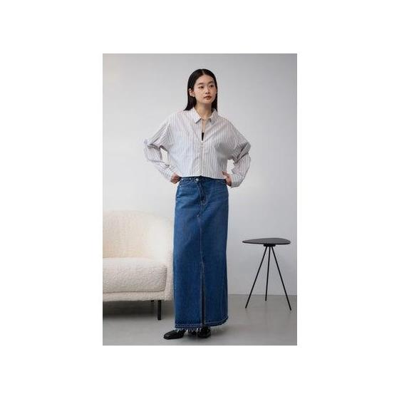 AZUL DENIM Overlap Long Skirt BLU