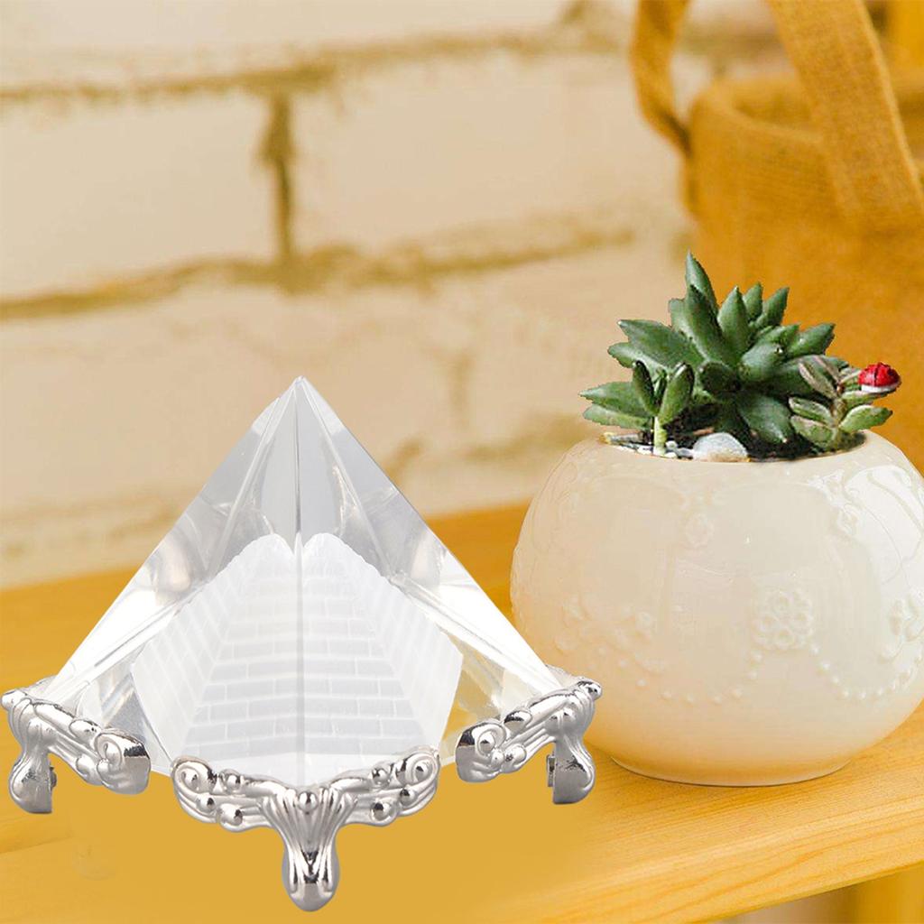 Creative Crystal Pyramid Quartz Stone Carving Figurine Home Decoration