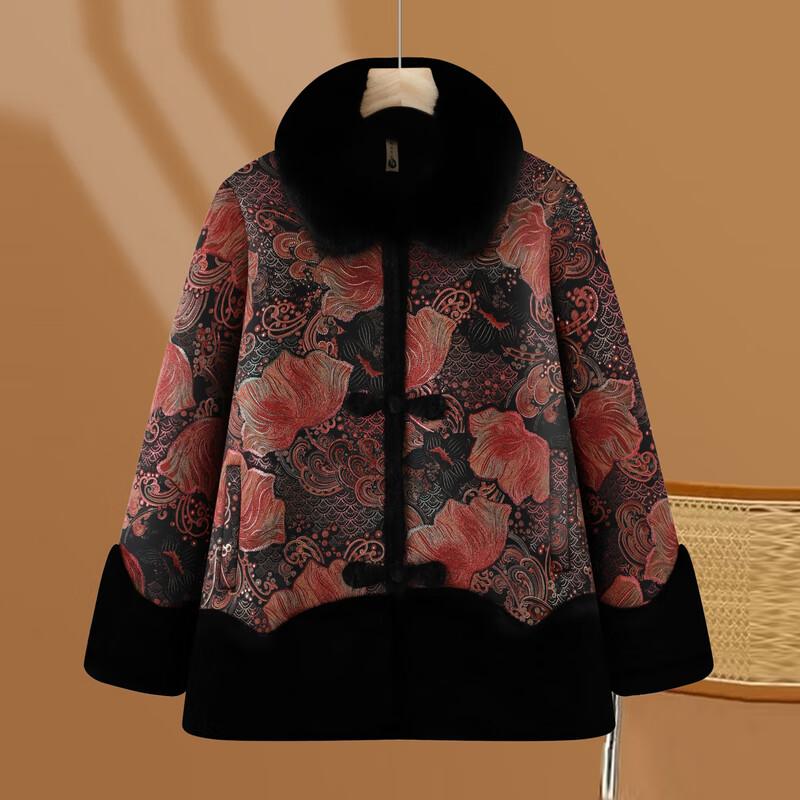 Elderly Women's Winter Cotton Padded Jacket