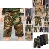 Stylish Men's Army Combat Camouflage Cargo Shorts Featuring Multiple Pockets