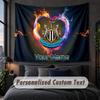 Custom Name Text Tapestry,Newcastle United FC Decorative Wall Hanging, Background Tapestry For Home Bedroom