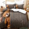 Teddy Bear Bedding Set Single Twin Full Queen King Size Plush Bear Bed Set Aldult Kid Bedroom Duvetcover Sets 3D Print 015