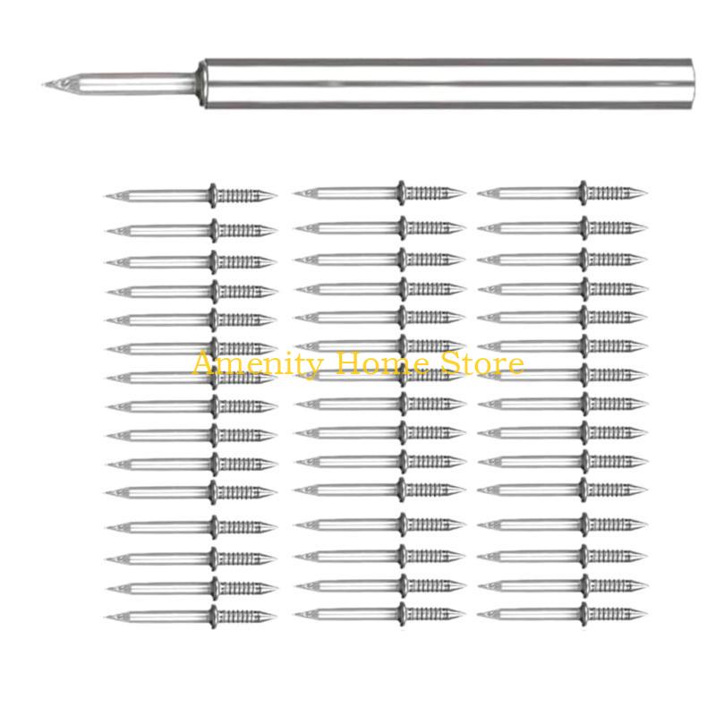 F26C 100-piece/set Sheep Horn Nails Rustproof & Reusable Cement Nails Strong and Reliable Baseboard Installation Solution