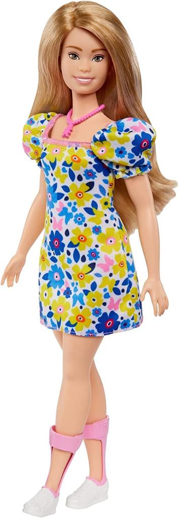 Mattel Barbie Fashionista Doll with Down Floral Made In Partnership with the National Down Syndrome Association Syndrome, Dress, [Product]
