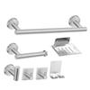Bathroom Hardware Accessories Kit 7 Piece Towel Rack Tissue Holder Coat Hook Razor Hook Soap Tray Multifunction Hook Set