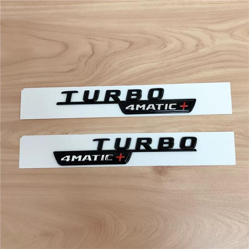 3D Flat Fo Turbo BITURBO V8 BITURBO 4MATIC 4MATIC+ V8 V12 BITURBO Plus Emblem for Benz GT Car Fender Side Sticker uu1