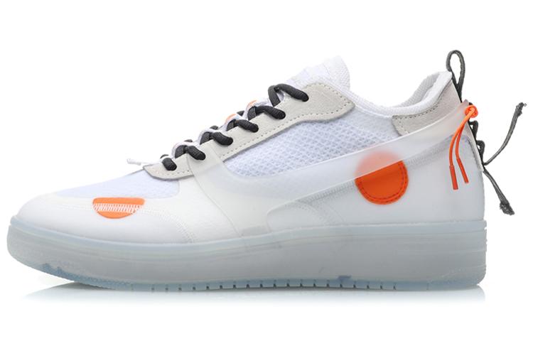 Li Ning CF COUNTERFLOW Скользкие, износостойкие, легкие низкие кеды для скейтборда Мужские Белые AGCP293-1 41.5