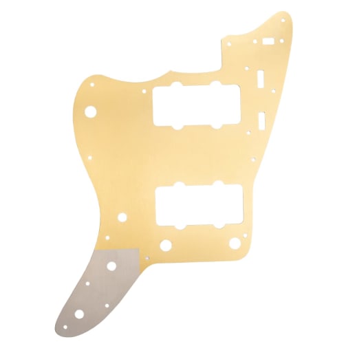 Musiclily Pro 13-Hole 50S JM Jazzmaster Pickguard, Aluminum, Gold Anodized, for Vintage 60s Jazzmaster Electric Guitars