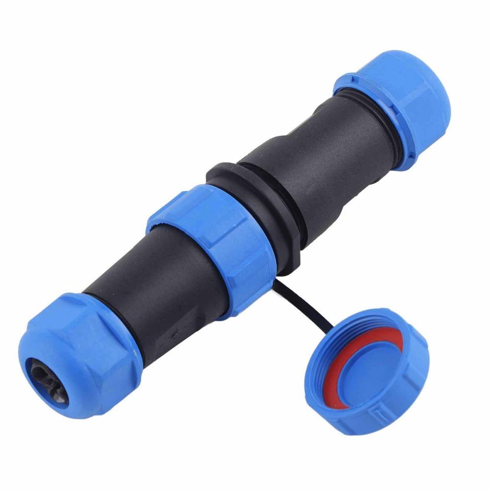 SP21 Wasserdichter Luftfahrtstecker 2/3/4/5/7/12-polig Docking-Typ Luftfahrtstecker Flammhemmender Kunststoff Kabel-Inline-Stecker