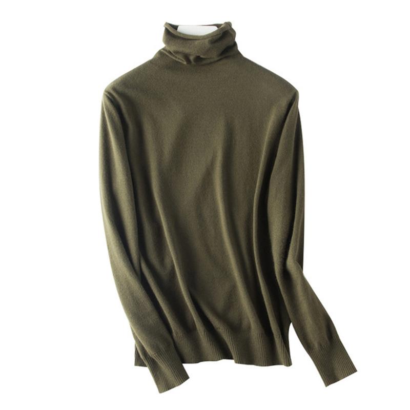 Podzim Zimní Svetr Rolák Slim Fit Basic Pulovry Móda Korejské Pletené Topy Spodní části Dámské Svetry Strečové Svetry