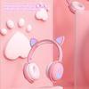 Bluetooth Headphones glowing cute LED Cat Ear Paw Girls Gift Kids Headset Wireless HIFI Stereo Bass 3.5mm Plug With Mic