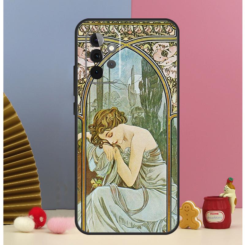 Alphonse Mucha Painted Phone Case For Samsung Galaxy A12 A32 A52 A14 A24 A34 A54 A53 A33 A13 A15 A25 A71 A51 Cover Samsung A34 5G