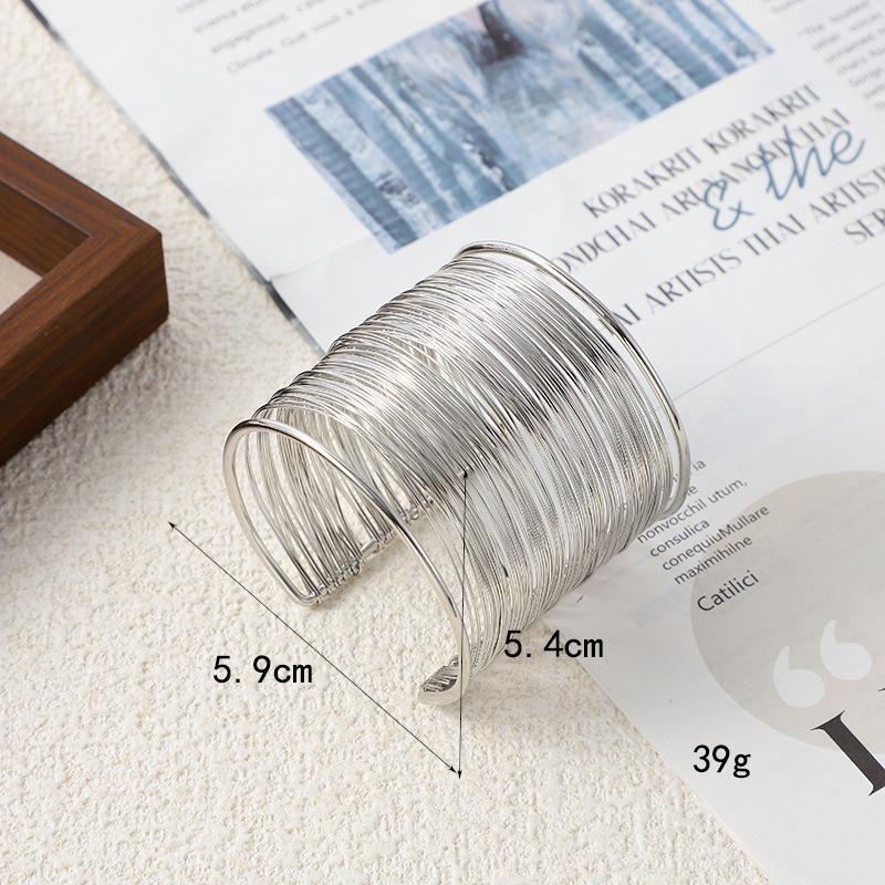 

Wind Opening Bracelet Neck Ring High Sense Multi-Layer Metal Collar Arm Ring Geometric Hollow Jewelry