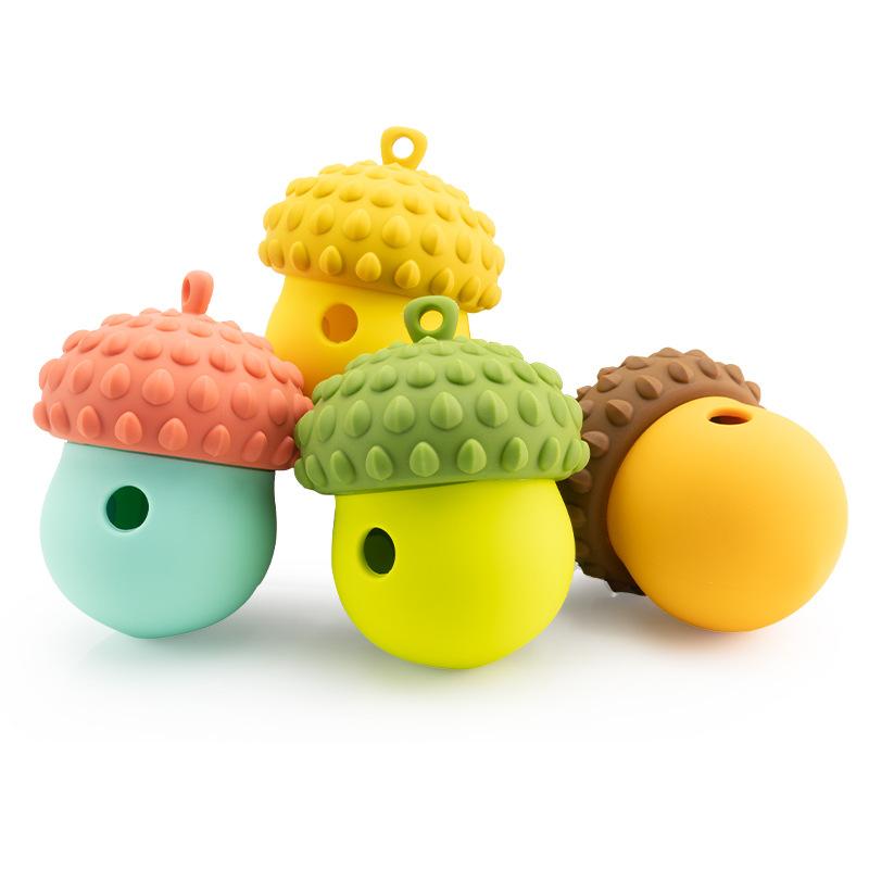 Silicone Tumbler Interactive Dog Toys Chew Balls Bite Resistant Easy To Clean Slow Feeding Dog Puzzle Feeder Puppy Accessories