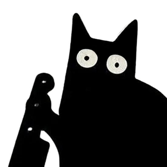 Black Cat Door Topper Wooden Door Frame Cat Decoration Halloween