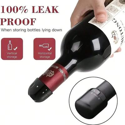 Hot Sale 2Pcs Vacuum Red Wine Champagne Bottle Cap Stopper Silicone Sealed Retain Freshness Wine Plug Bar Tools