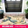 Flareon Surfing On The Great Wave of Kanagawa Print Doormat Anti-slip Absorbent Floor Mat for Home Entrance Bedroom Living Room