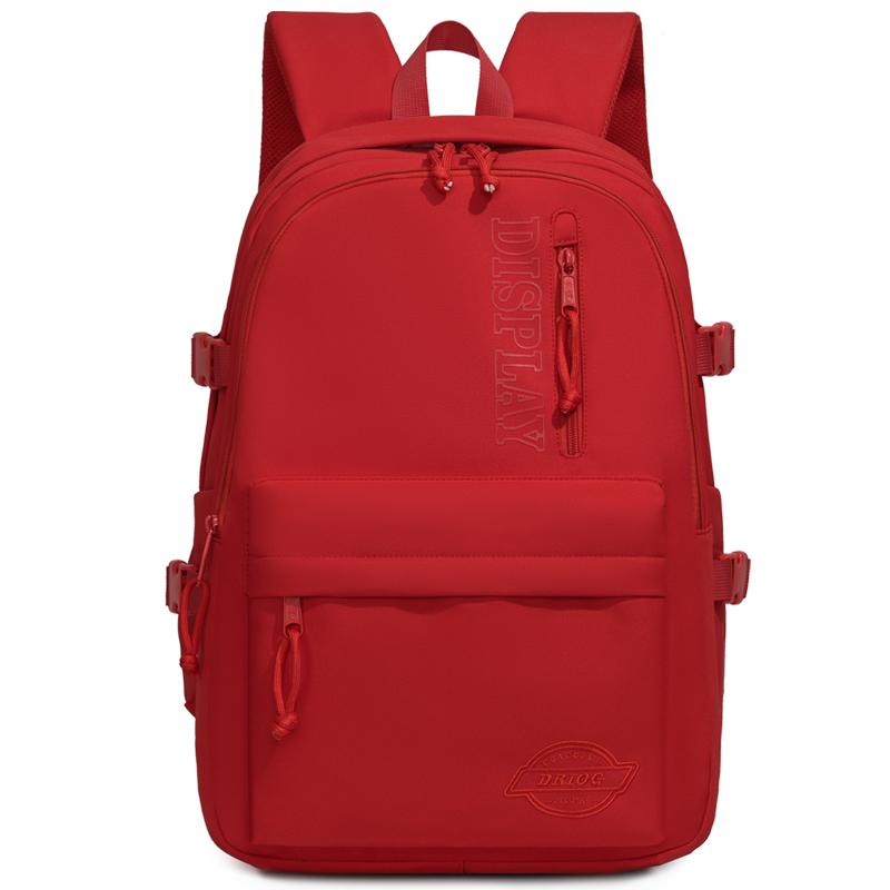 Nylon Backpack Commuter Student Schoolbag Outdoor Solid Color Backpack