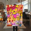 Wow Manga  Print Flannel Blanket, High quality Comfortable for All Seasons, Home Decor, Warmth and Comfort