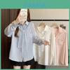Soft Satin Girl Shirt With 3d Lace Overlay For Spring Casual Wear