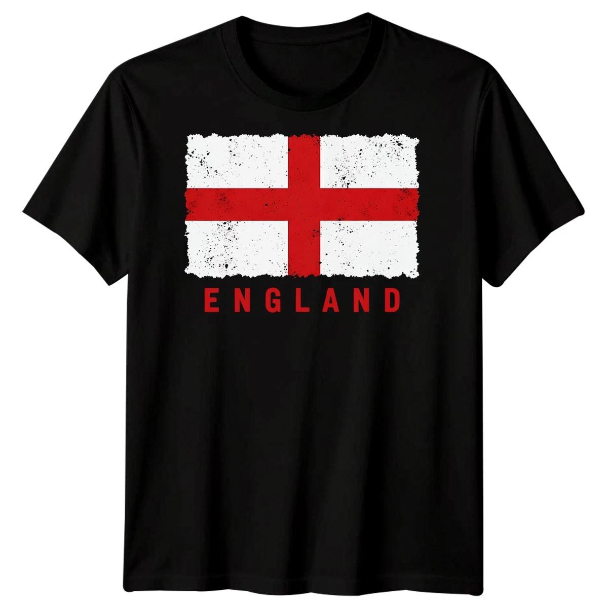 

England Flag Distressed Countries Mens T-Shirt British Heritage Tee 2XL